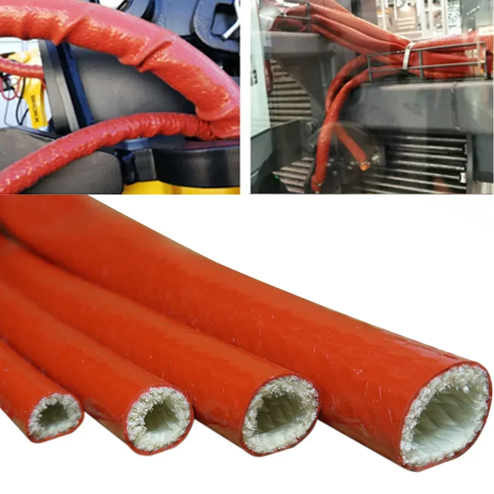 Tubo silicona trenzado fibra vidrio alta resistencia térmica - imagen 2