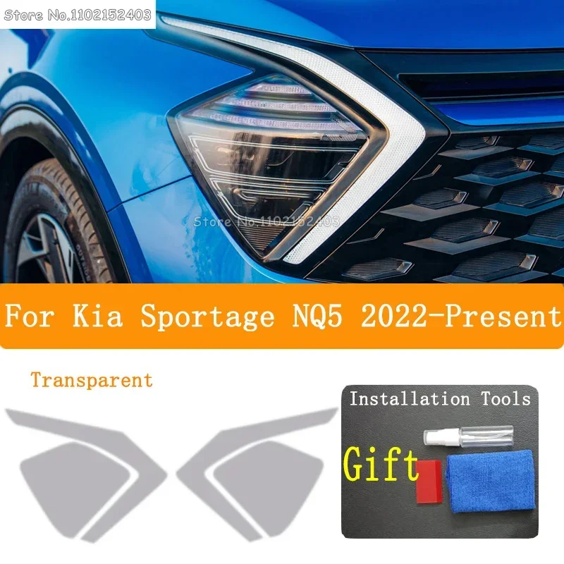 Película protectora faros TPU negra transparente Kia Sportage NQ5 - imagen 5