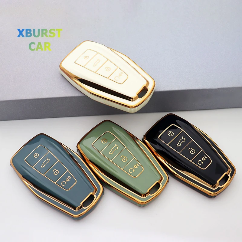 Soporte de carcasa de coche para Geely Coolray Atlas Boyue NL3 Emgrand X7 EX7 SUV GT GC9 Borui TPU funda para llave de coche Accesorios