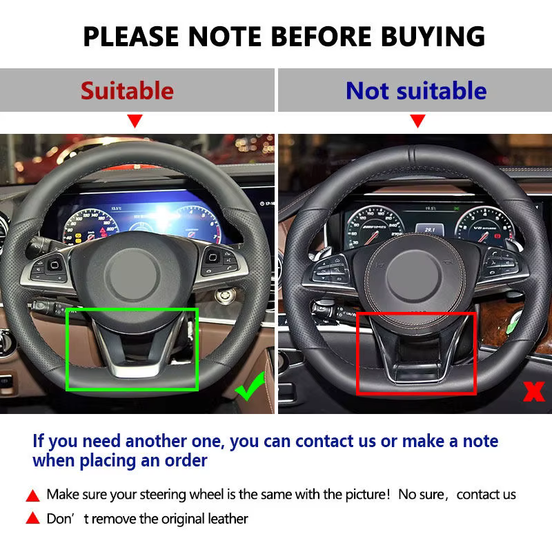 Funda volante microfibra negra Mercedes Clase A C E GLA - imagen 5