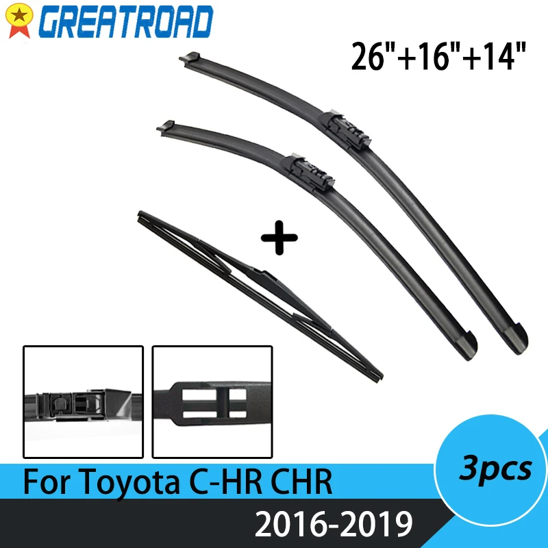 Juego limpiaparabrisas delantero y trasero Toyota C-HR 2016-2020
