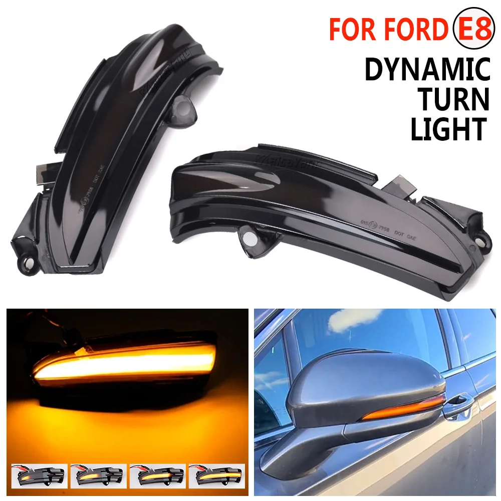 2 luces intermitentes de espejo lateral Led dinámicas secuenciales para Ford Mondeo MK5 2014 2015 2016 2017 2018 - imagen 2