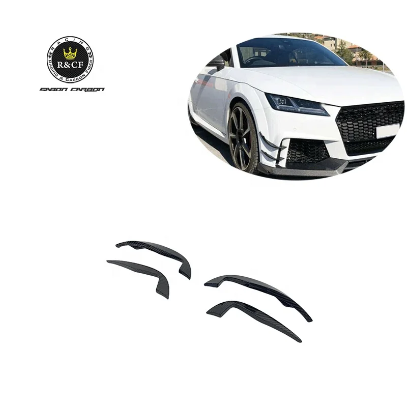 Audi TT RS parachoques frontal fibra de carbono con canards y aletas