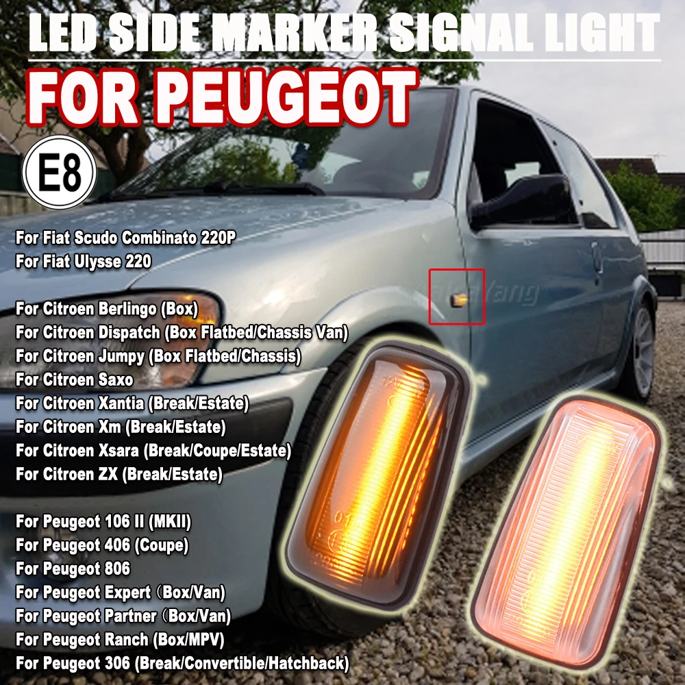 Intermitente lateral LED dinámico Peugeot 306/106/406 y Citroën Saxo - imagen 3
