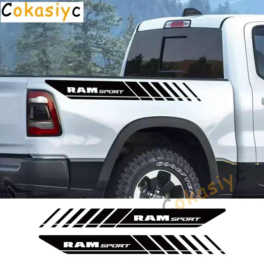 Pegatinas laterales para maletero trasero de Dodge RAM Sport