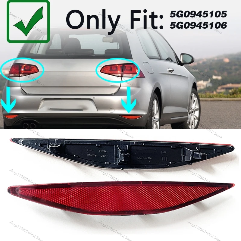 Reflectores paragolpes traseros rojos 5GG945105/106 – VW Golf 7