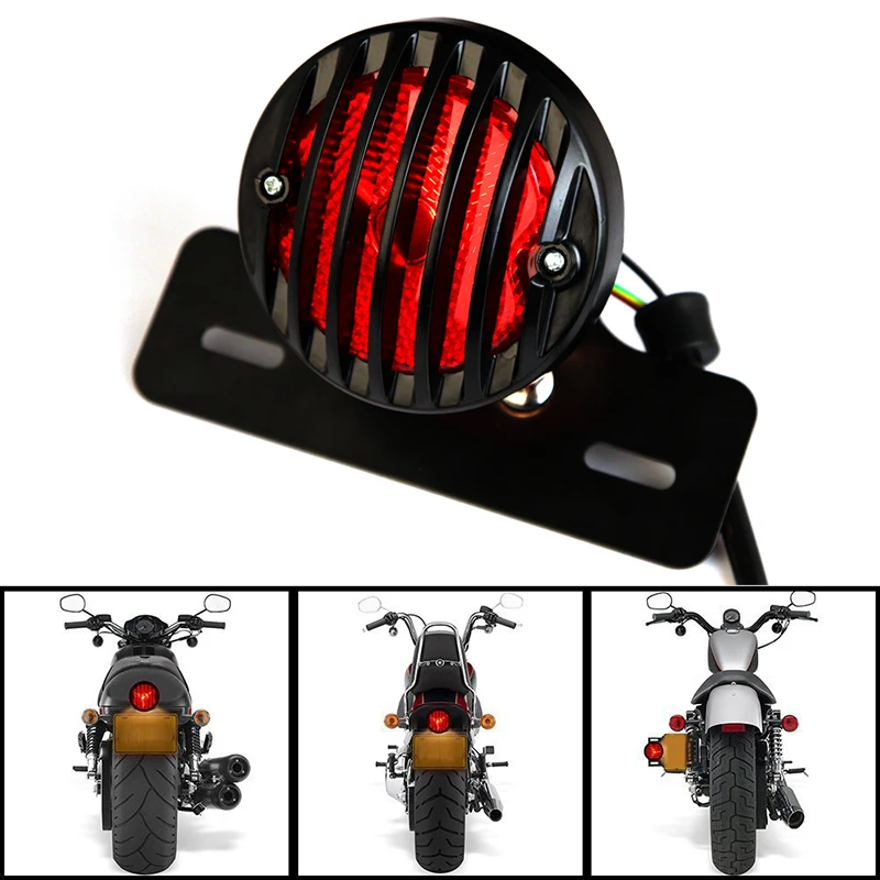 Piloto trasero de freno para moto Bobber, Chopper y Harley-Davidson - imagen 3