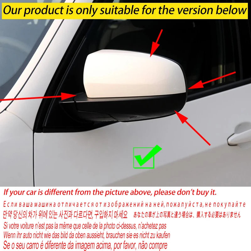 Para BMW x5 E70 x6 E71 2008 2009 2010 2011 2012 2013 cubierta de espejo retrovisor lateral de coche tapas de visión trasera tipos negros de alta calidad - imagen 3