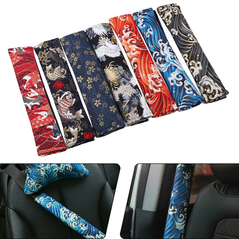 Funda para cinturón de seguridad con tela Jacquard estilo Wafu