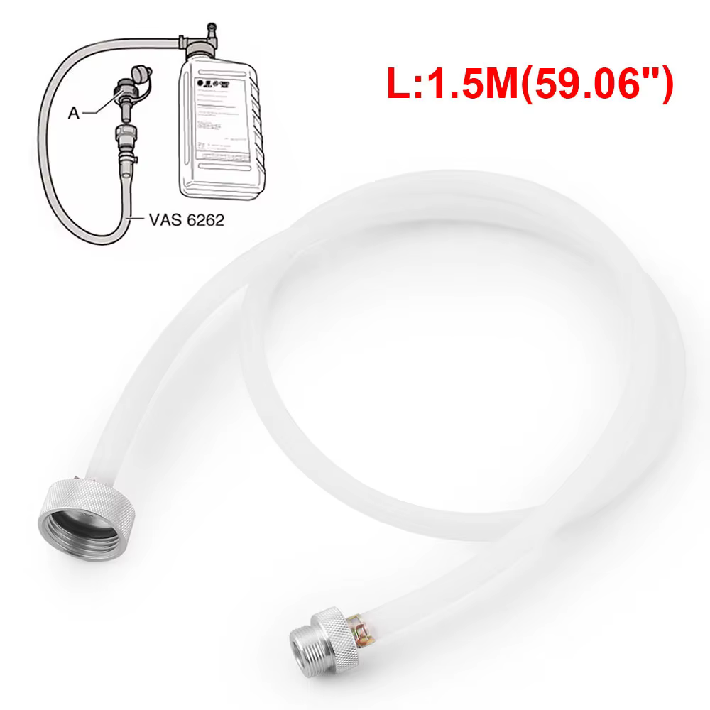Detalle de la conexión de la manguera de aceite