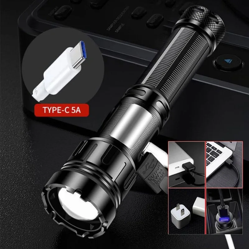 Linterna LED recargable P50 con base magnética y luz COB - imagen 4
