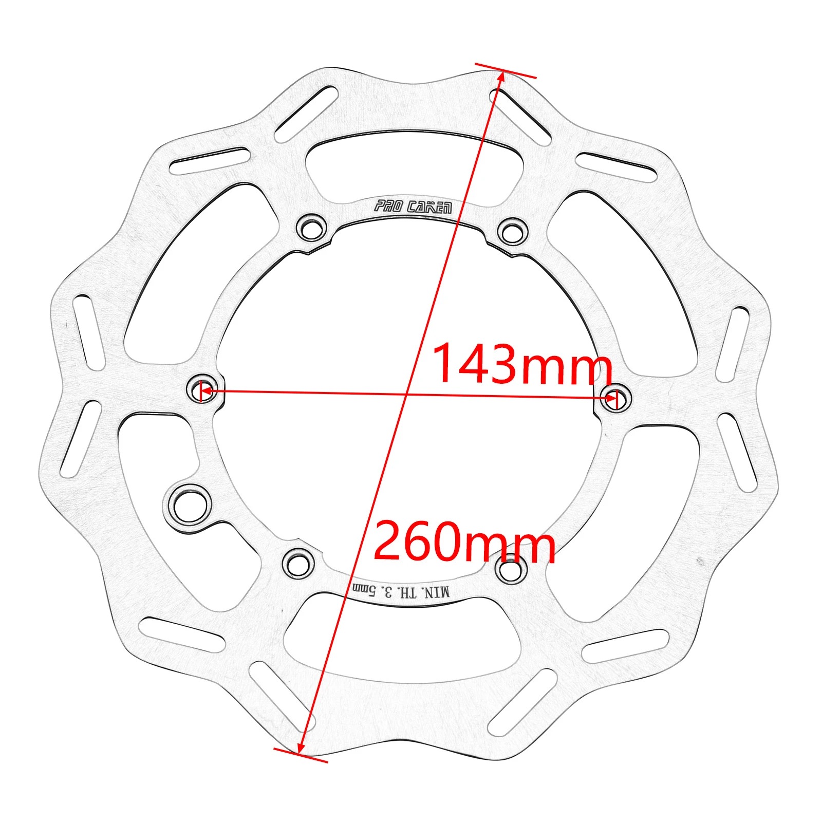Vista del rotor trasero y diseño del disco