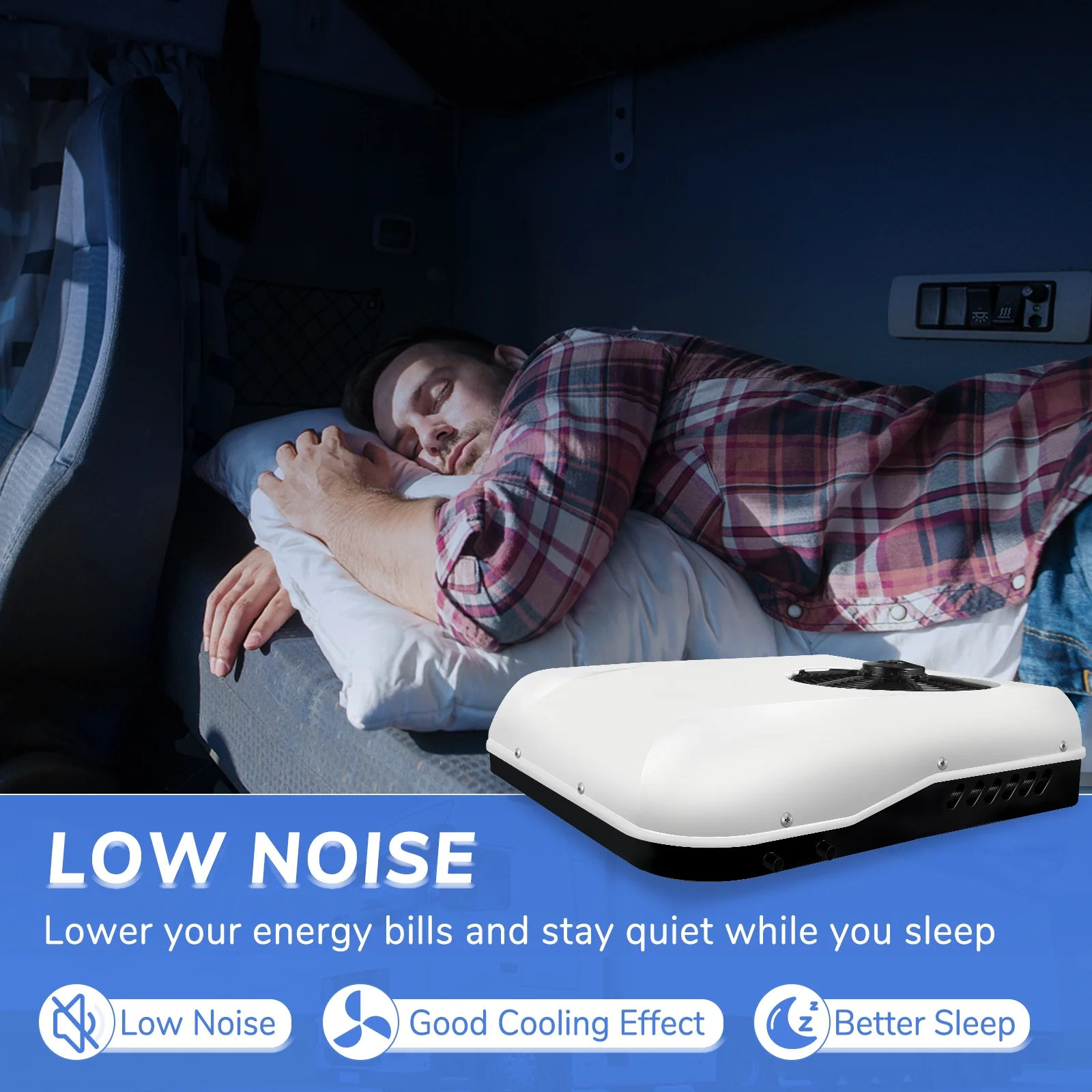 Nuevo tipo de aire acondicionado para techo de camión, 12 voltios, 24V, para furgoneta, Camper, RV, remolques, camiones, caravana, Tractor - imagen 5