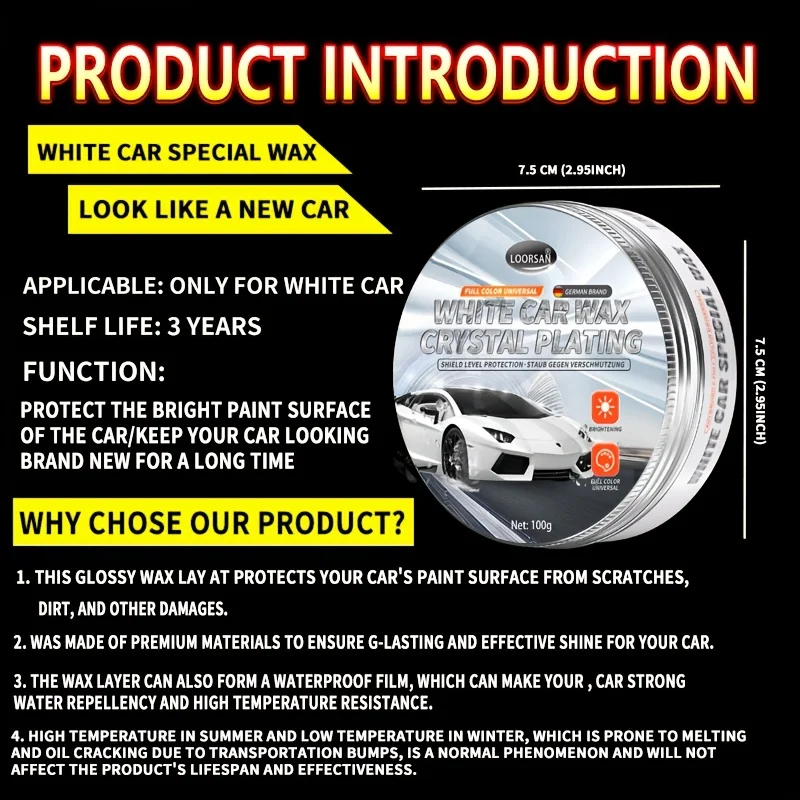 Cera protectora blanca para coche: brillo y protección pintura - imagen 2