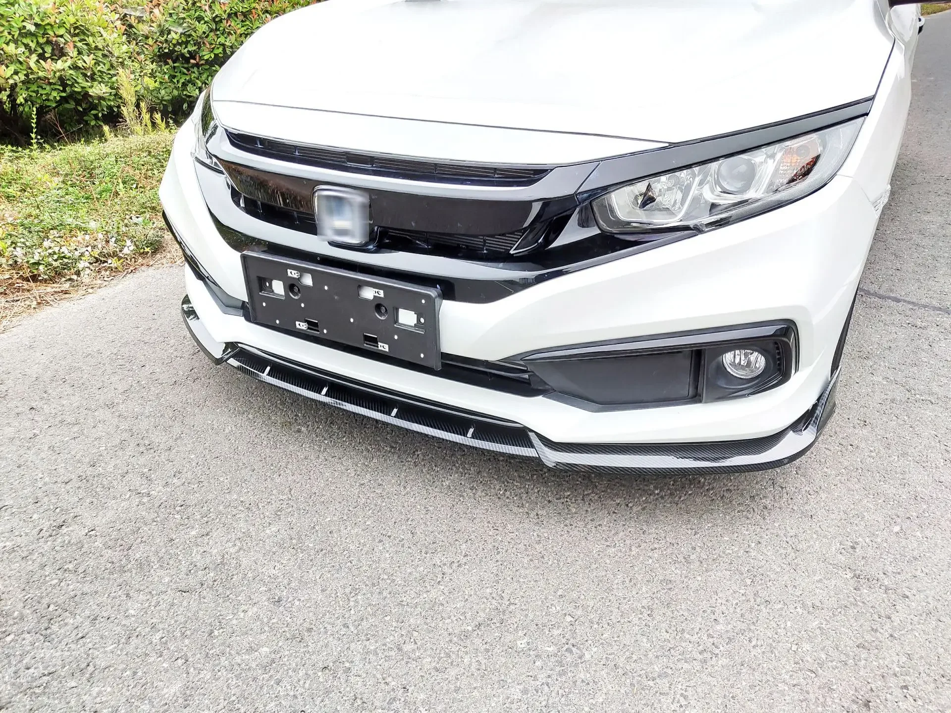 Splitter delantero con acabado efecto carbono para Honda Civic Sedan 2019-2021 - imagen 2