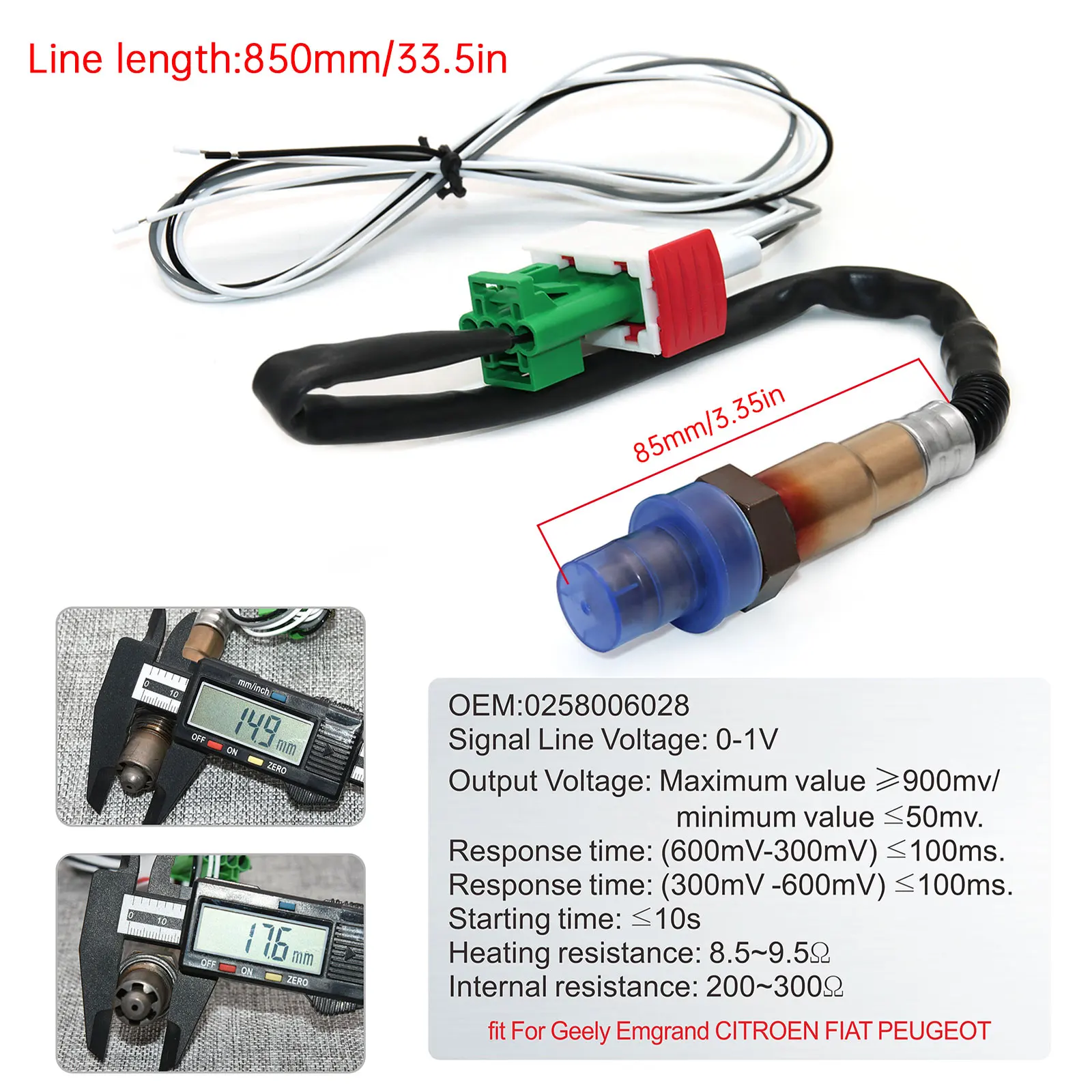 Analizador AFR digital 52mm para sonda lambda 12V - imagen 5