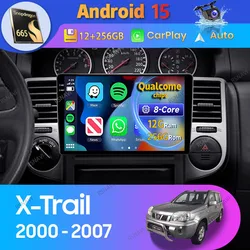 Autoradio Android 15 Carplay 2Din GPS Nissan X-Trail T30