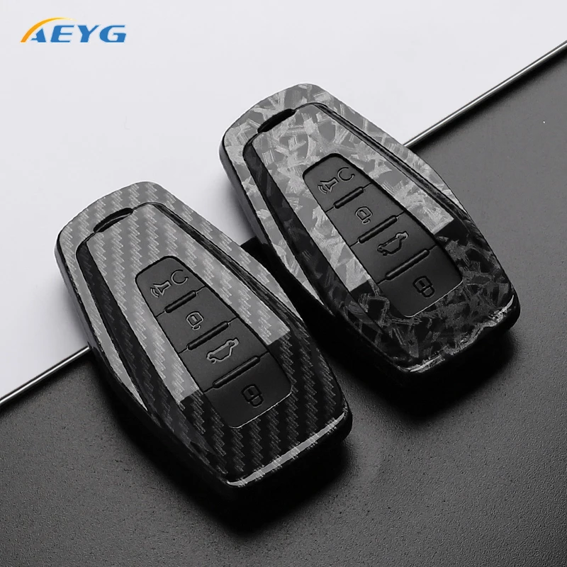 Funda fibra carbono ABS llave Geely – compatible Coolray Atlas Emgrand X7 Boyue NL3 Borui - imagen 4