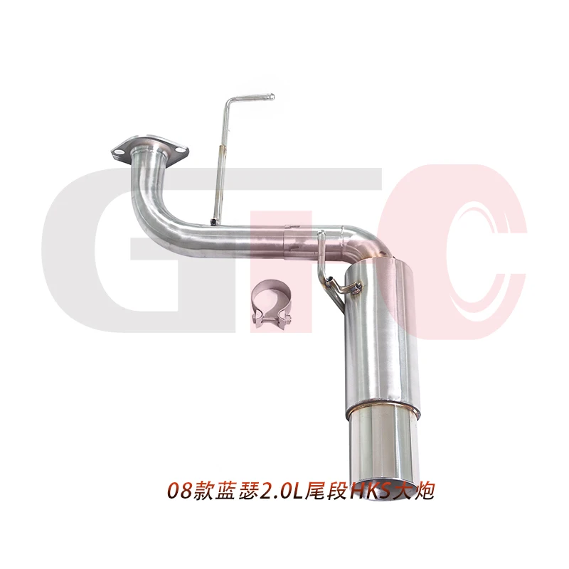 Sistema de escape para la sección trasera Mitsubishi Lancer 2.0L 08-12, con silenciador estilo HKS fabricado en acero inoxidable 304.