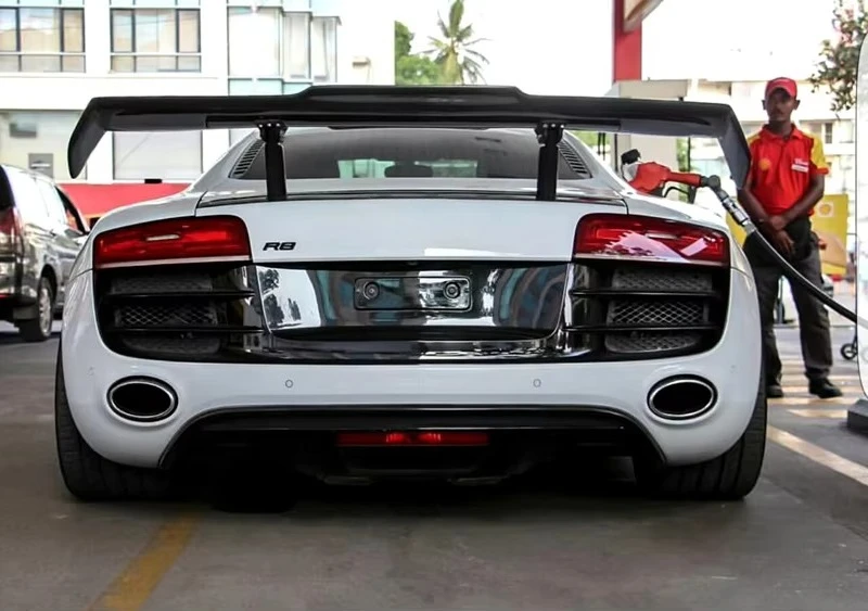Base de alerón trasero de carbono para Audi R8 Coupé 2009-2015 - imagen 5
