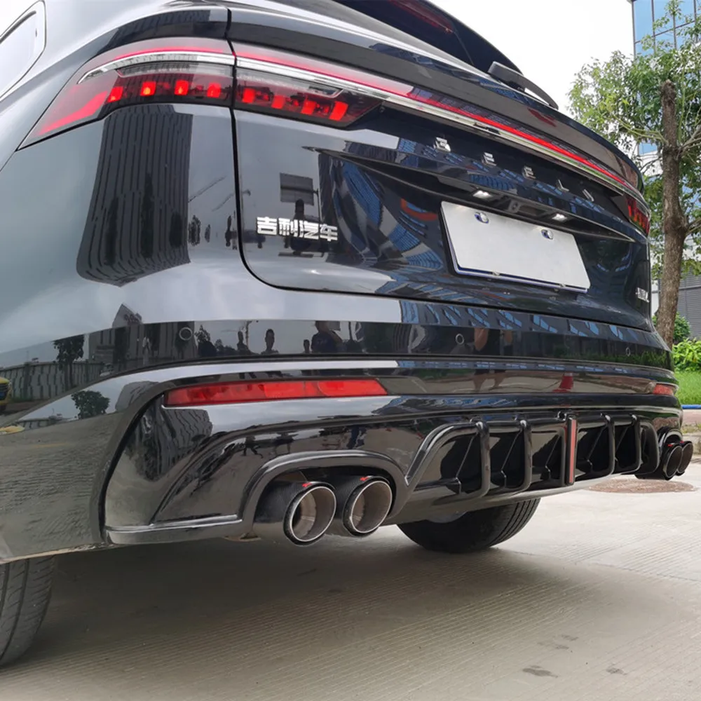 Para Geely Xingyue L Monjaro 2021-2024 difusor de parachoques trasero de coche divisor alerón doble salida tubo de escape accesorios parte - imagen 5
