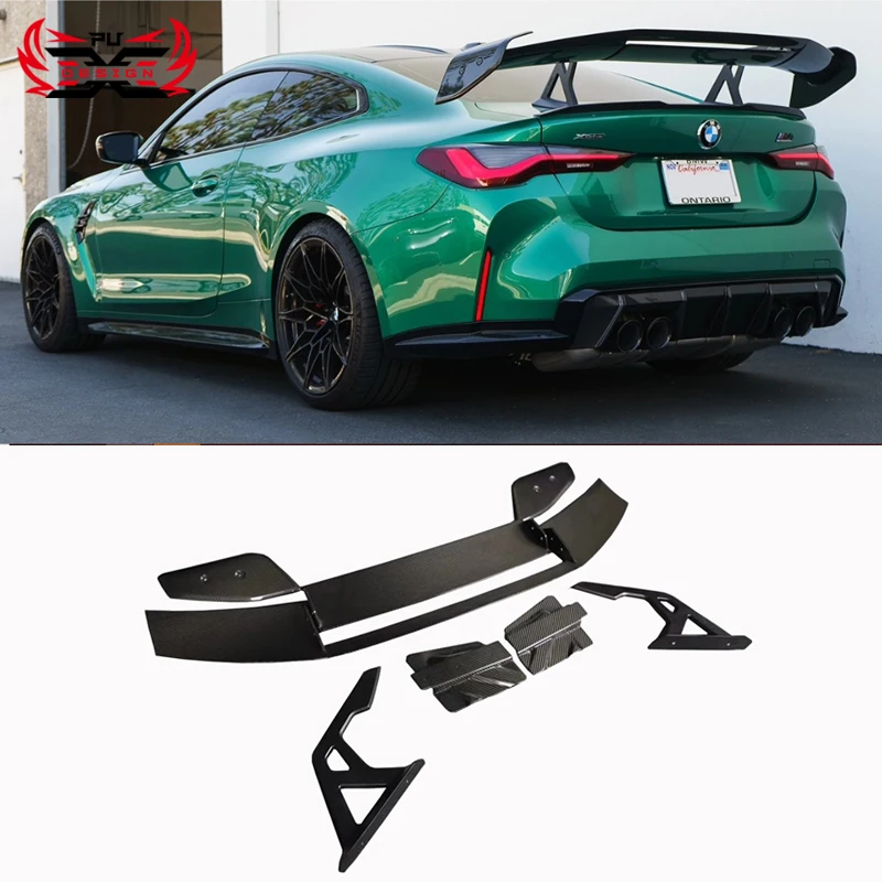 Alerón trasero fibra carbono seca estilo AD para BMW G80 M3 G82 M4