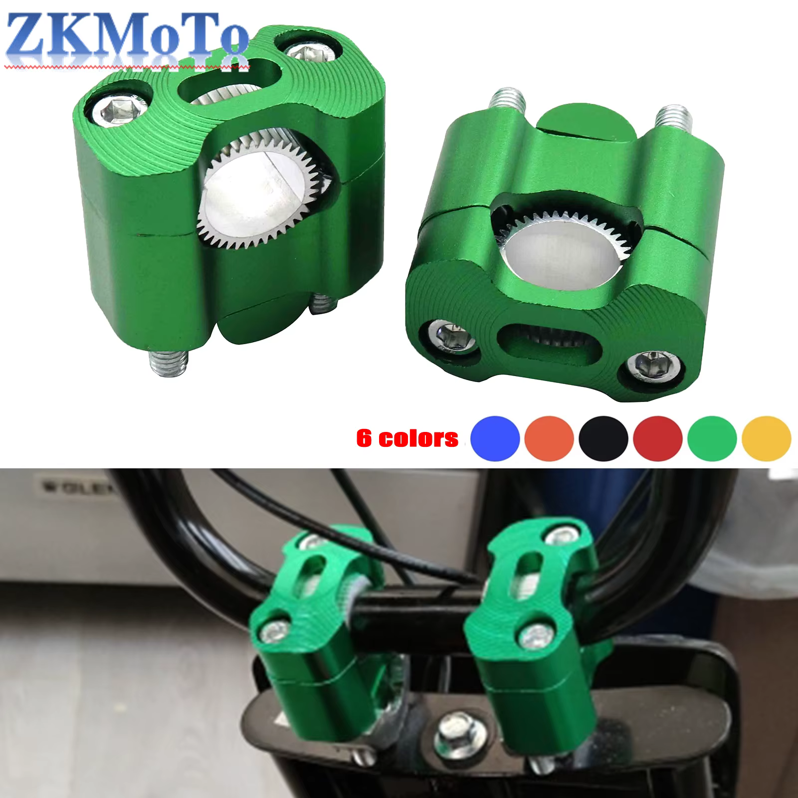 Abrazaderas CNC elevadores de manillar 22/28 mm para moto MX y ATV