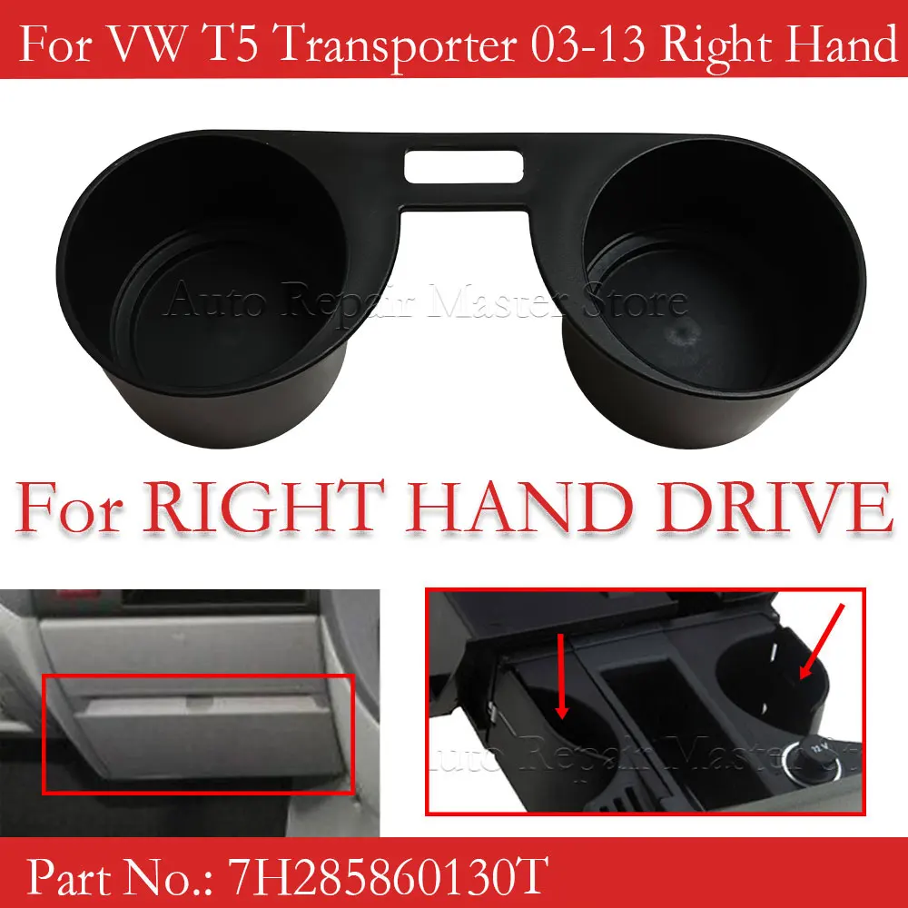 Portavasos 7H285860130 para Volkswagen T5 con volante a la derecha - imagen 2