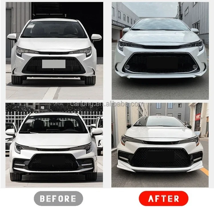 Comparativa visual del Toyota Levin antes y después