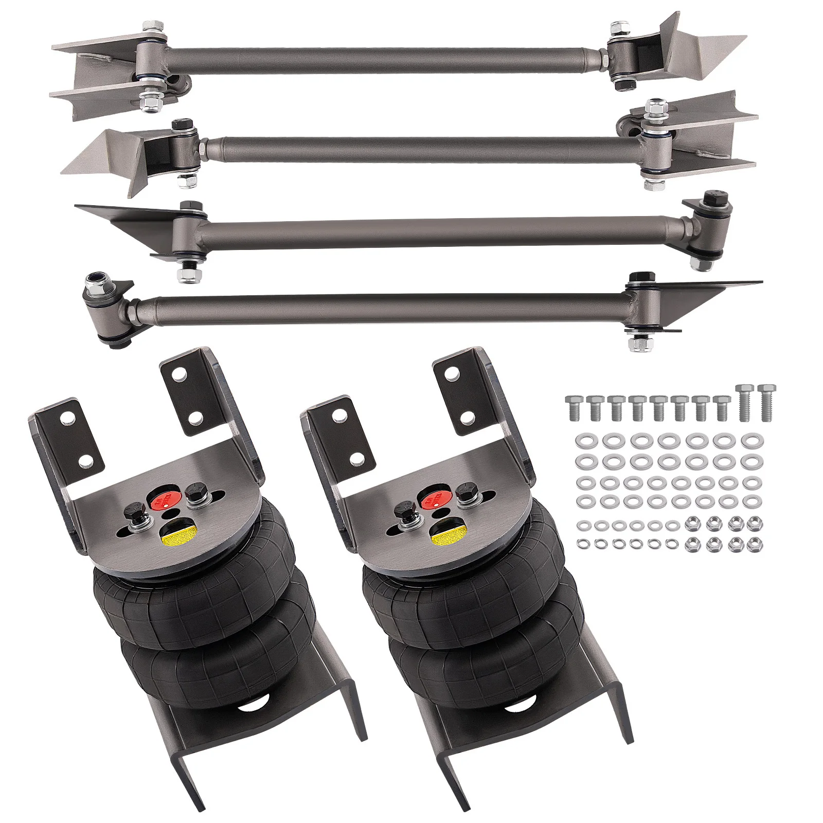 Universal Rear Triangulated 4 Link Kit Brackets 2500 1/2"npt Air Suspension Bags Weld On Triangulated 4 Link Suspension Kit - imagen 2