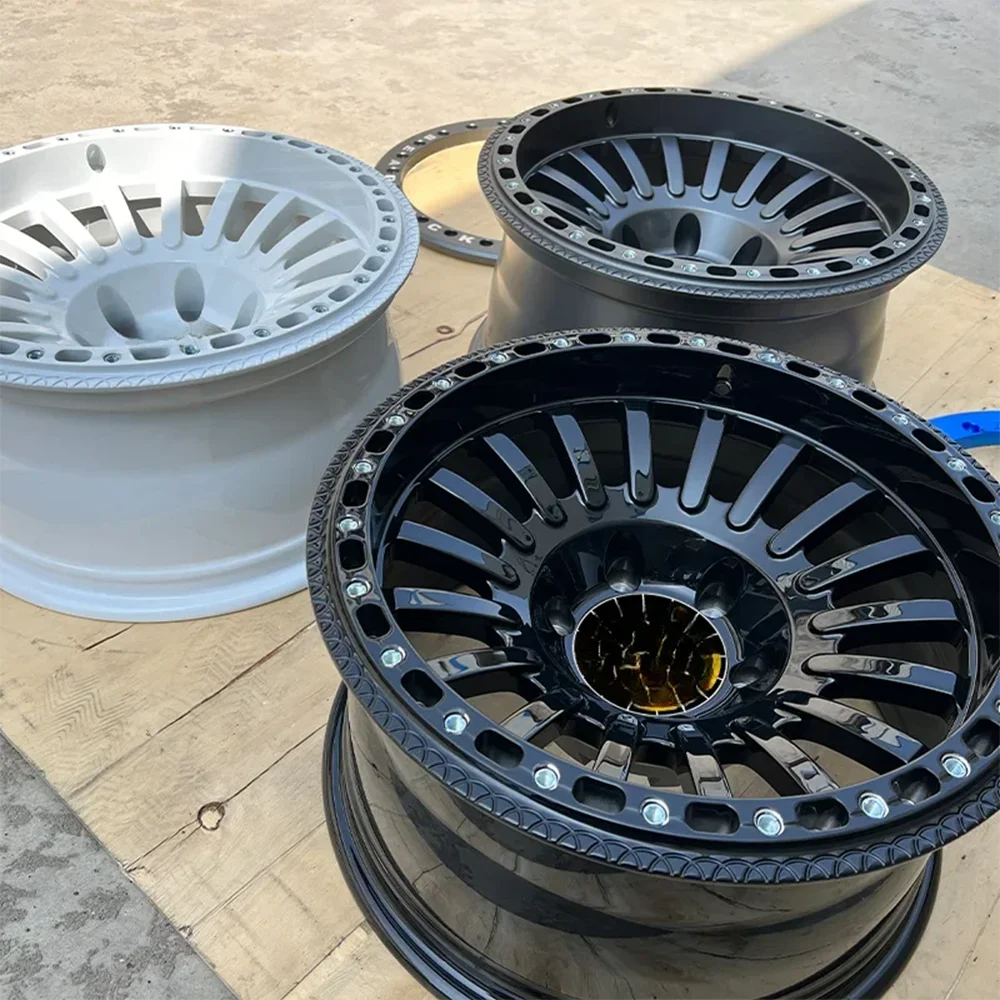 Beadlock multi radios 4x4 5x5 15 16 17 18 19 rueda todoterreno de 20 pulgadas, 100% probado bien - imagen 5