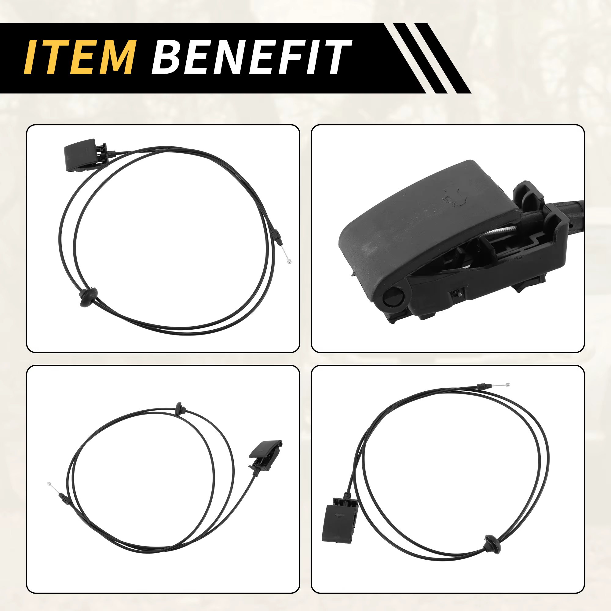 UXCELL 5160352AB Cable de apertura del capó Dodge Ram 1500/2500/3500 - imagen 5