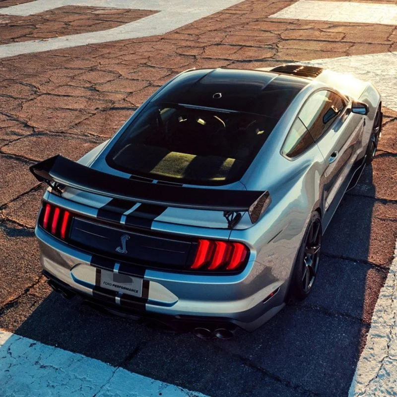 Vicrez-alerón trasero de fibra de carbono para Ford Mustang GT500, plástico ABS, estilo deportivo, 2015, 2016, 2017, 2018, 2019, 2020, 2021, 2023 - imagen 3