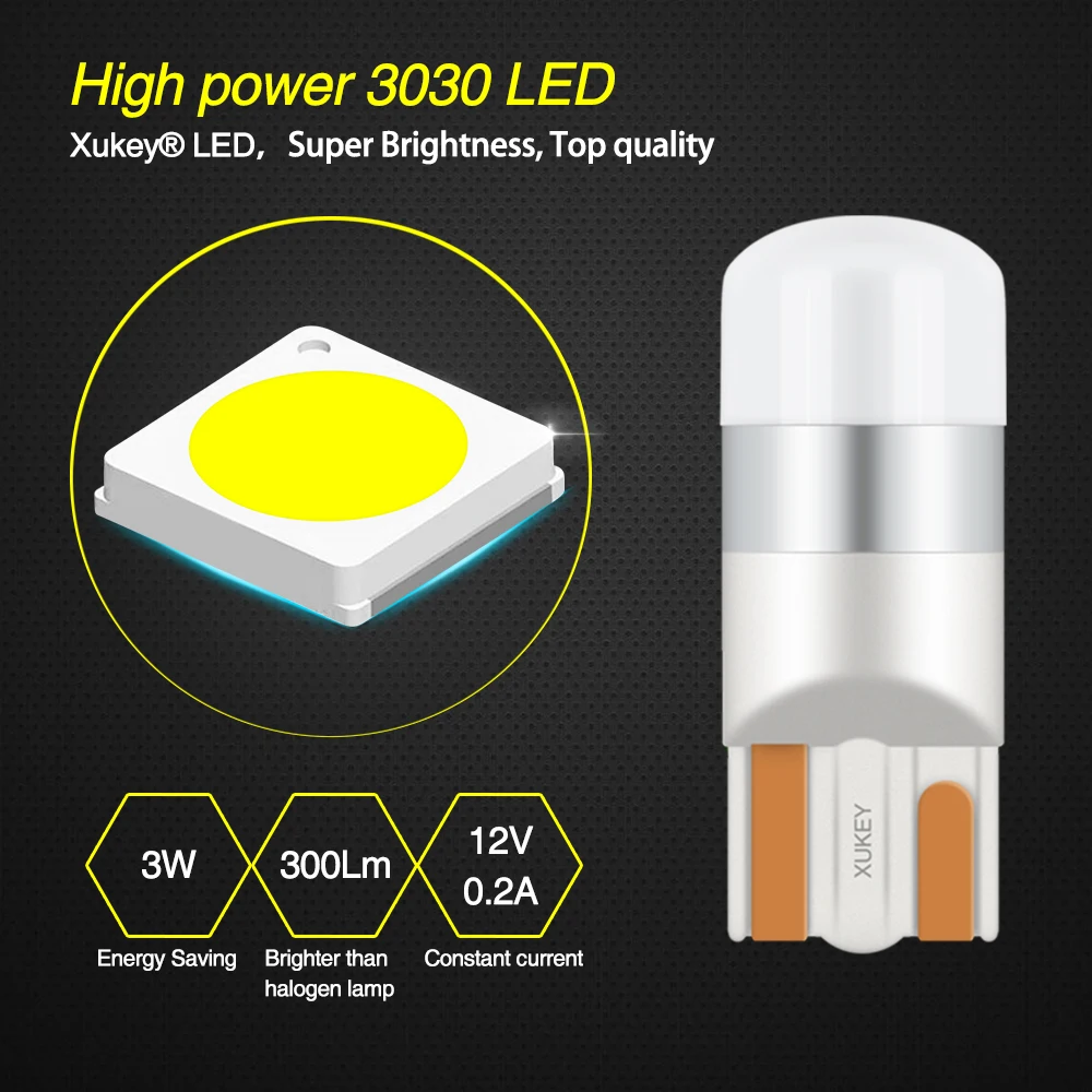 Bombilla LED T10 W5W 194 168 CANBUS sin error Xukey - imagen 3