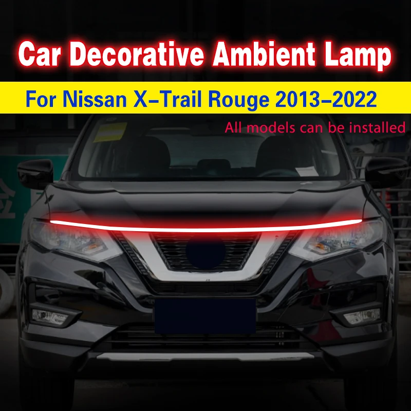 Tira de luces LED flexible para capó Nissan X-Trail, impermeable