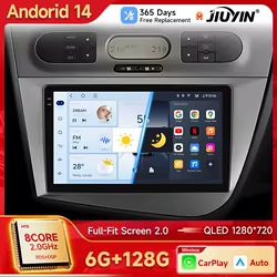 JIUYIN Radio 2 DIN inalámbrica con CarPlay para Seat León II
