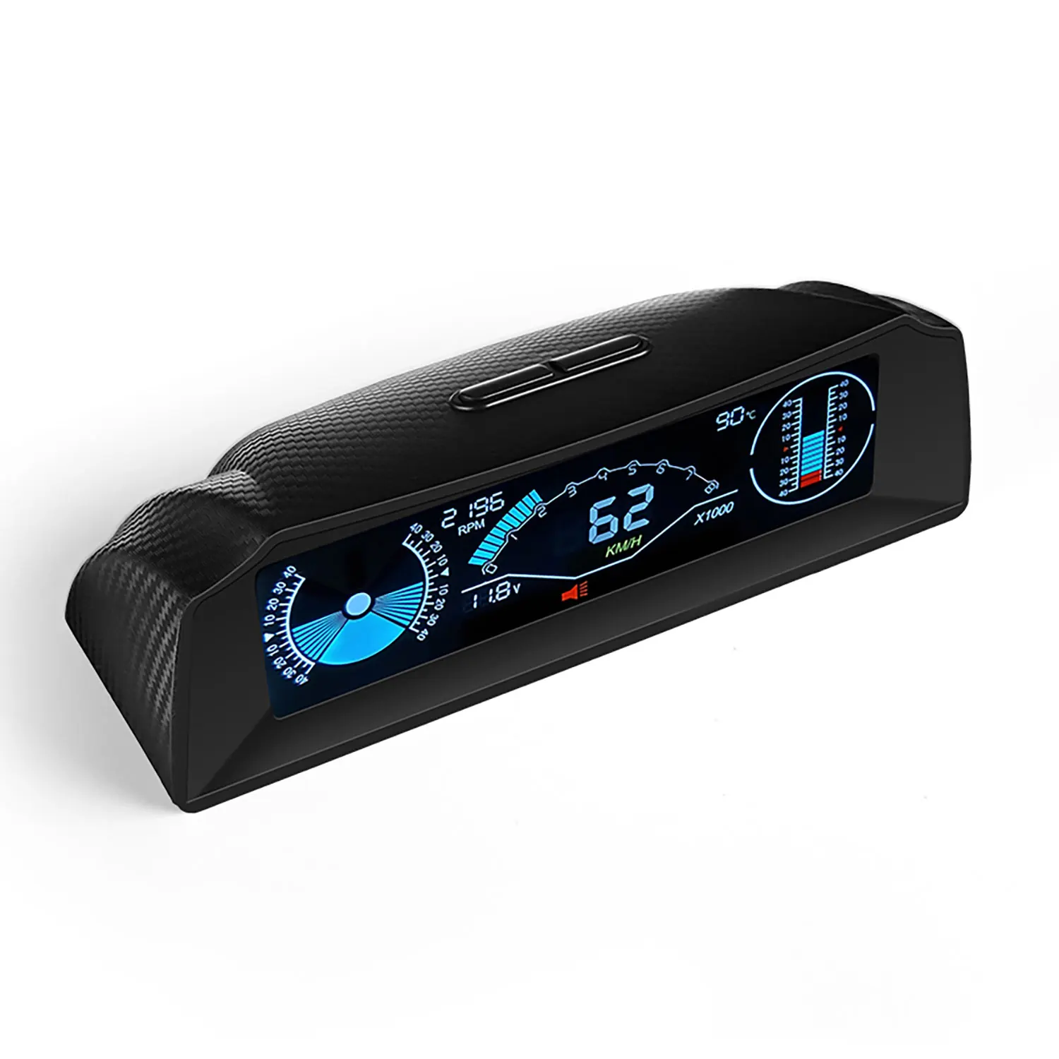 Pantalla frontal OBD X90: velocidad, pendiente y temperatura del agua - imagen 2