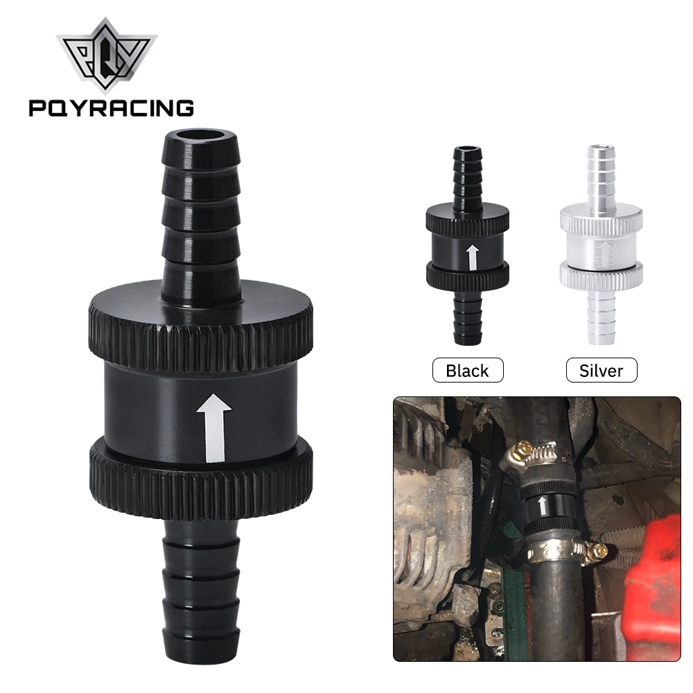 Válvula antirretorno de combustible PQY 8 mm en aluminio, gasolina y diésel