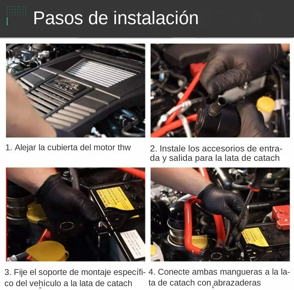 Catch can aluminio universal deflector – 2 puertos y drenaje - imagen 5