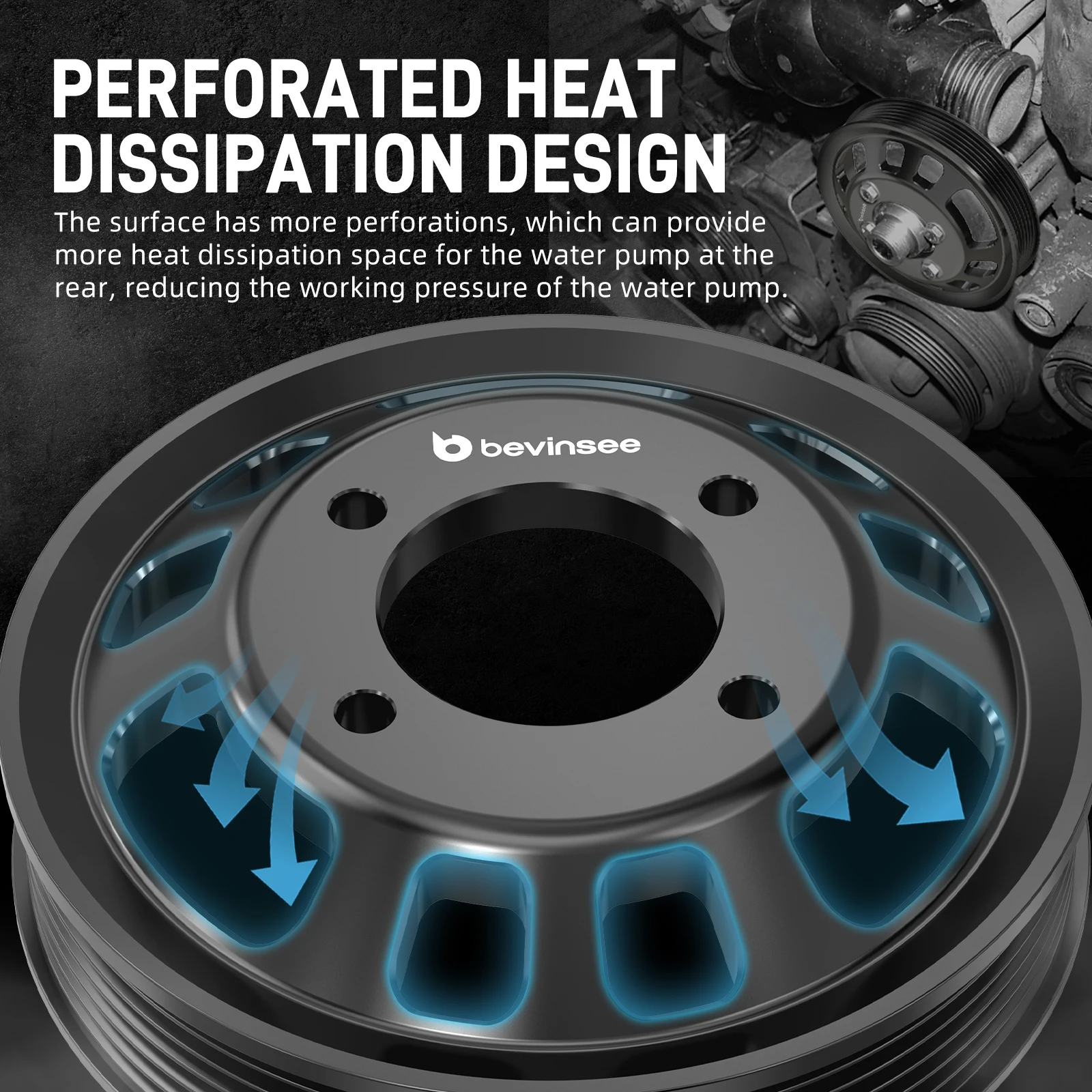 Polea bomba de agua BEVINSEE para BMW M50/M52 – E36/E39/Z3 - imagen 2
