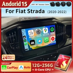 Radio 2 DIN Android con CarPlay para Fiat Strada 2020-2022