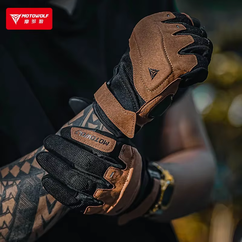 Guantes de moto retro con protección, cómodos y transpirables - imagen 2