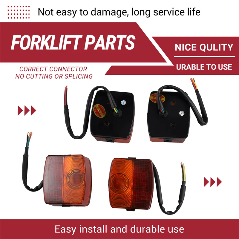 Luz trasera de 12V para carretilla elevadora Linde 335 351, conjunto de lámpara de parada de trabajo 0009740225 0009740226 - imagen 4