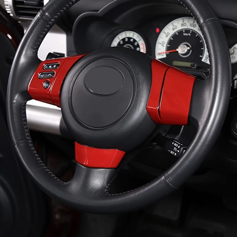 Cubierta botón de volante Toyota FJ Cruiser ABS negro mate carbono - imagen 4