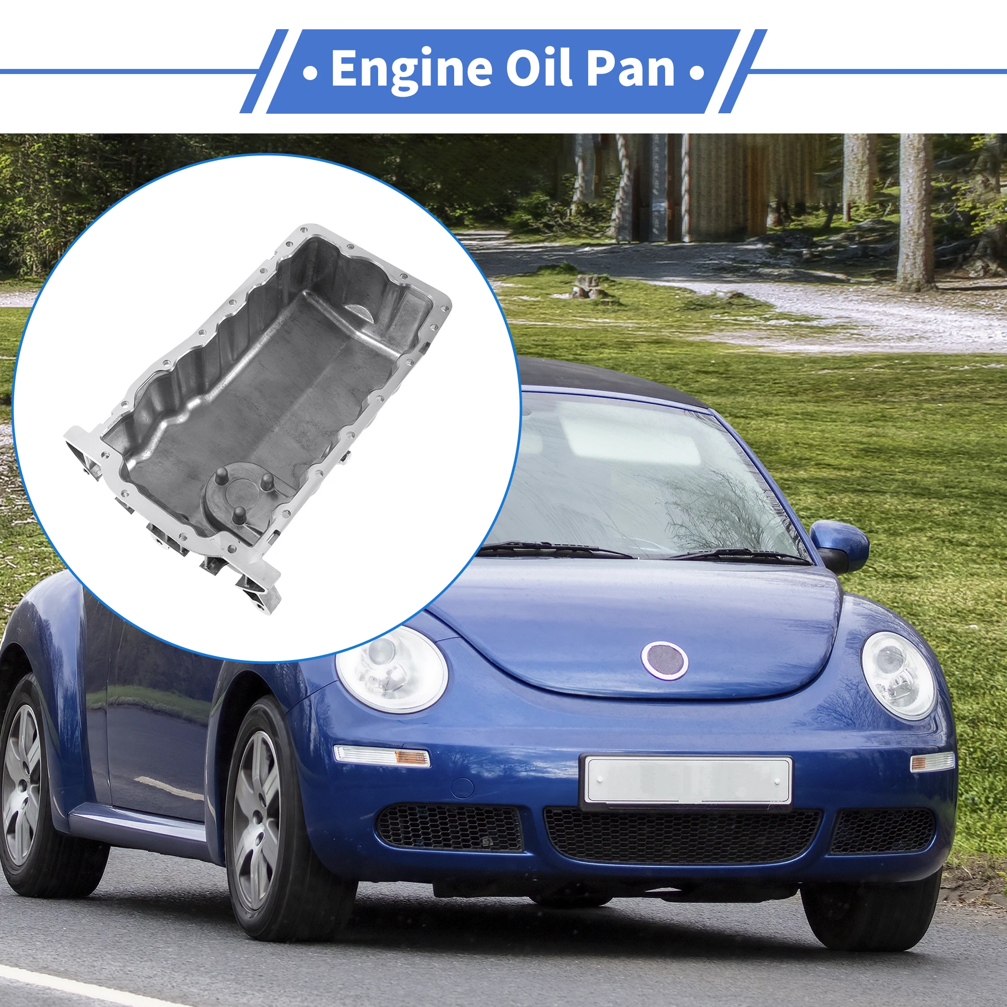 UXCELL 1 pieza No.038103603NA cárter de aceite de motor de coche para Volkswagen Jetta 1999-2005 para Volkswagen Beetle 1998-2006 de aluminio - imagen 2