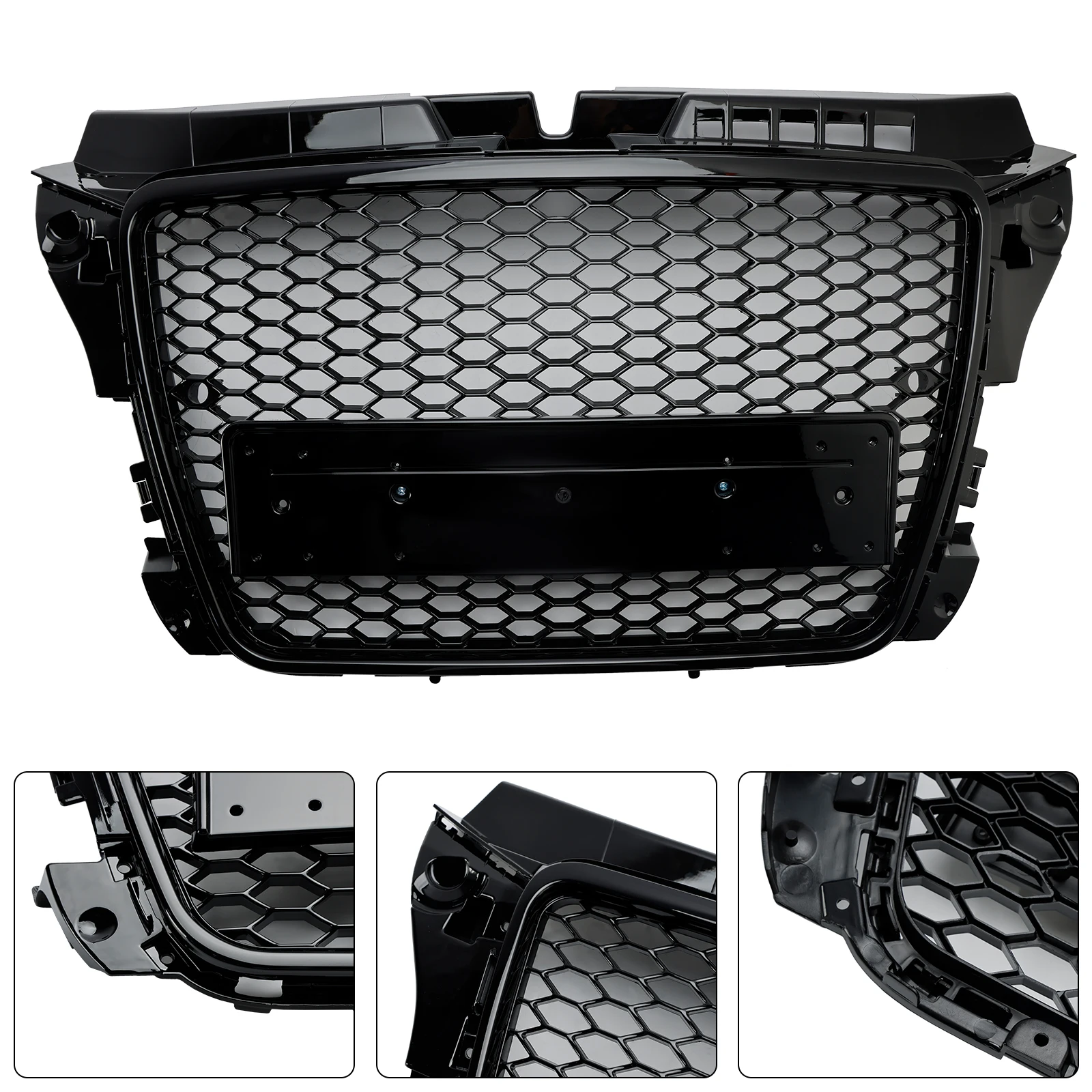 Parrilla delantera tipo panal estilo RS3 para Audi A3 8P 2008-2013 - imagen 2