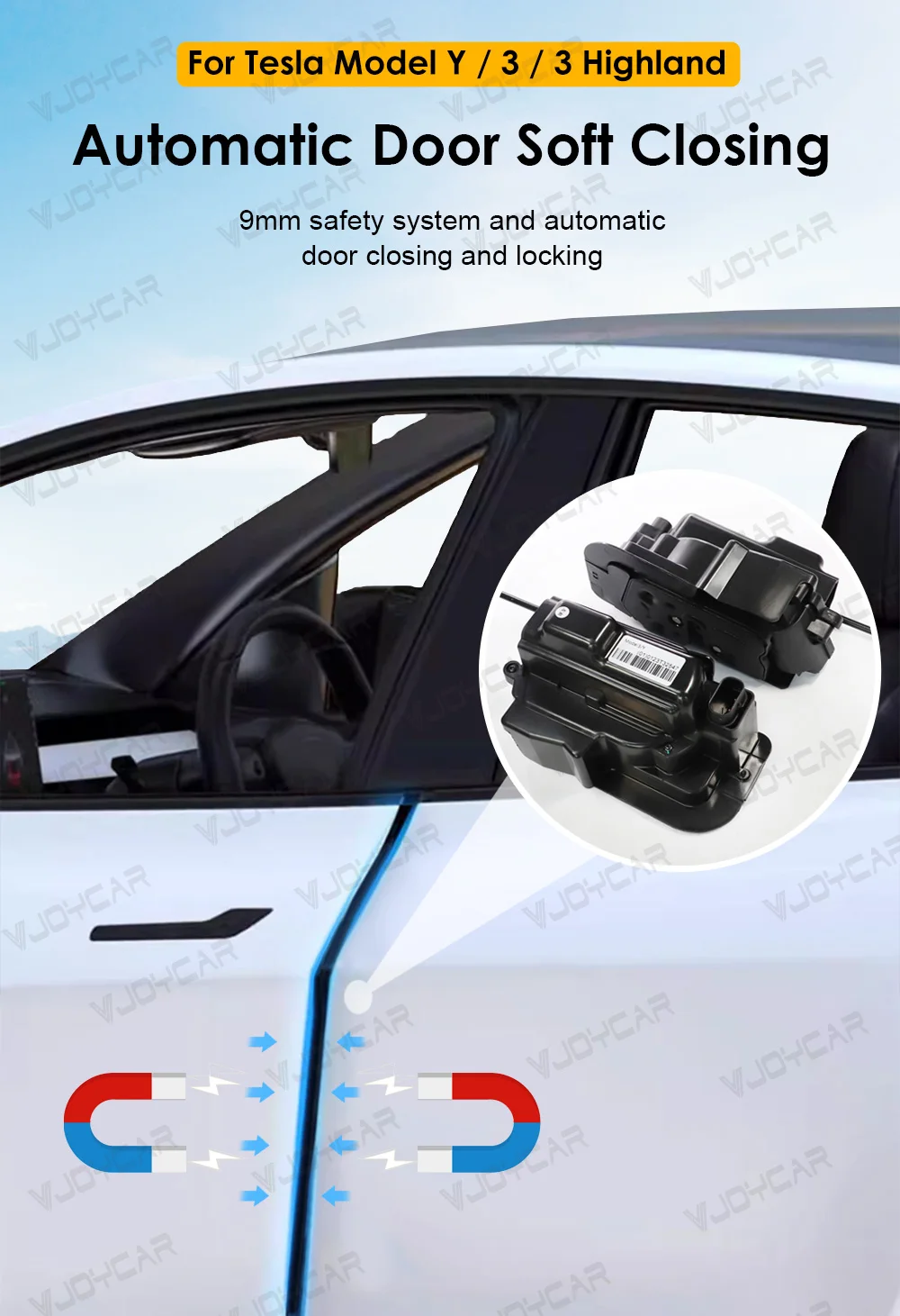 Detalles del kit de cierre automático Vjoycar