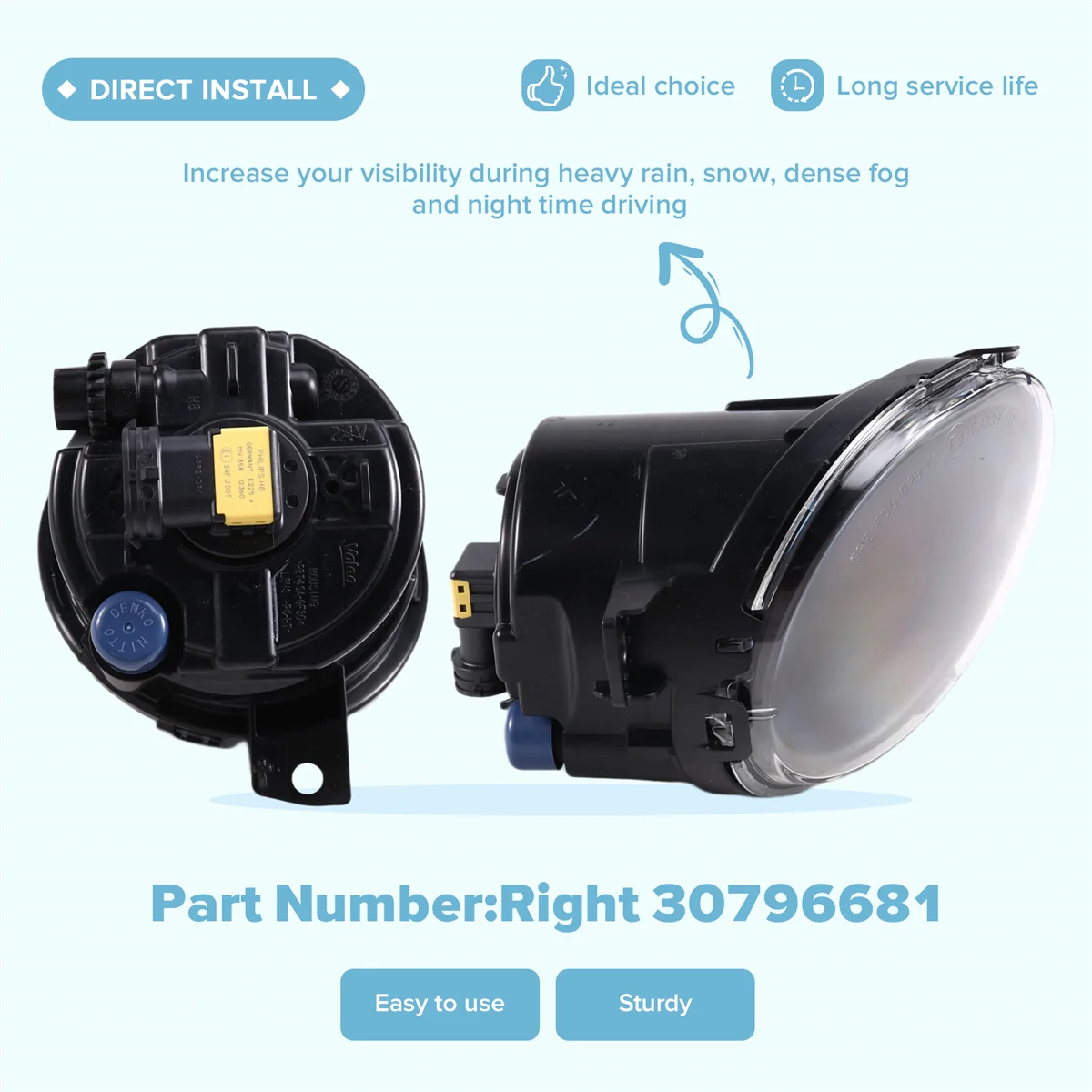 Faro antiniebla delantero con intermitente derecho Volvo XC60 2008-2013 - imagen 2