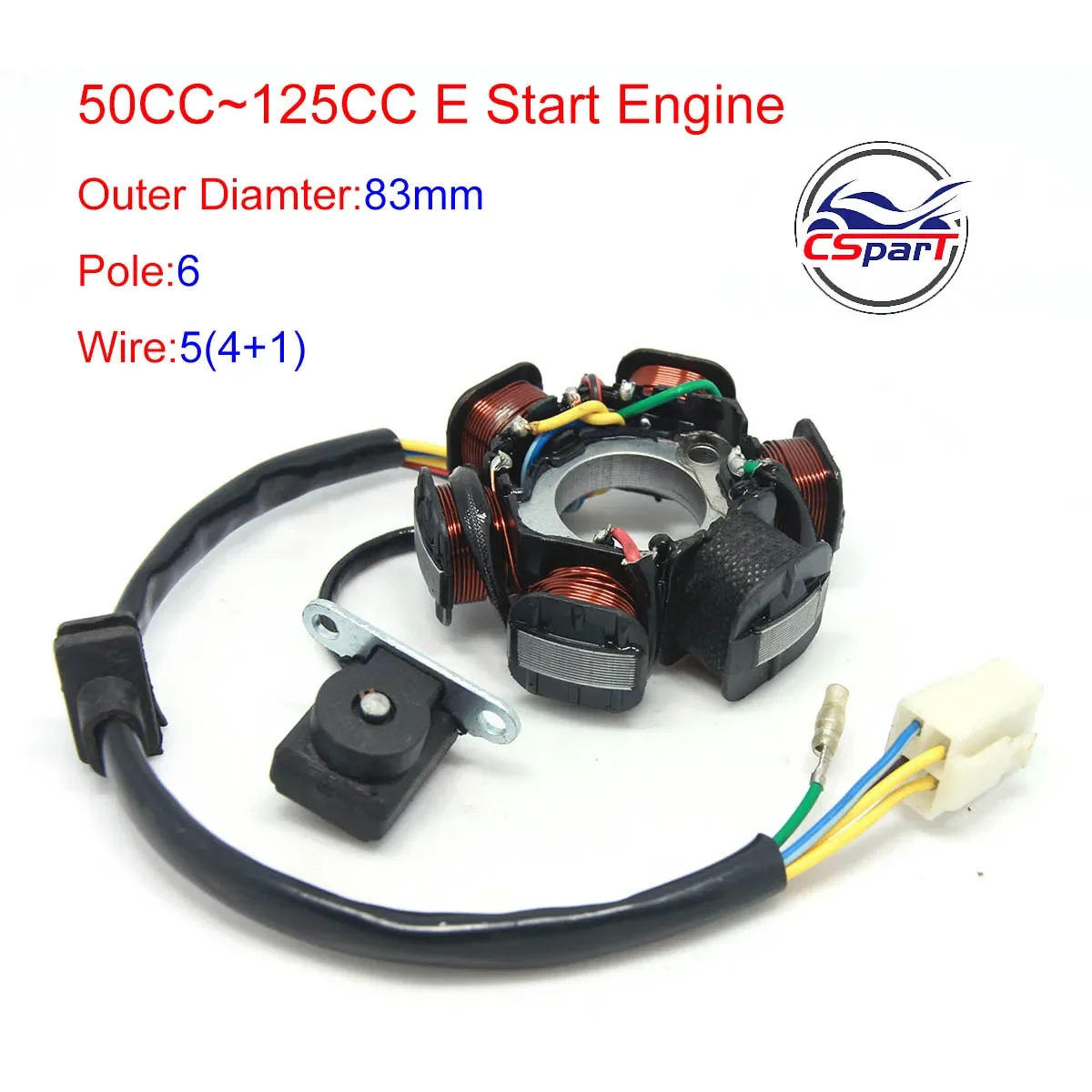 Rotor y estator de magneto para minimoto Lifan Zongshen Loncin - imagen 4