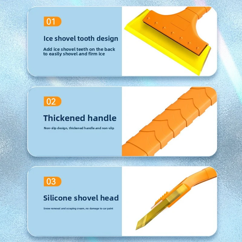 Rascador de hielo y nieve para coche con mango largo - imagen 3